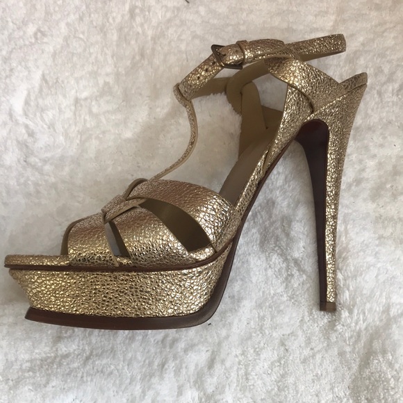 YSL TRIBUTE 105 Sandal in Sahara Gold size 42. - Picture 4 of 6